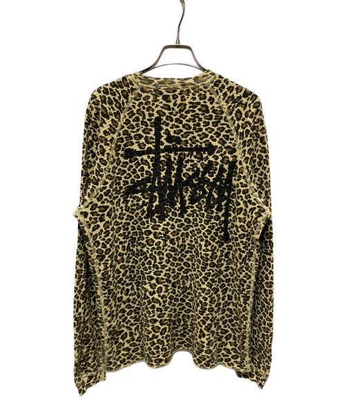 stussy（ステューシー）stussy (ステューシー) Leopard Thermal Long Sleeve イエロー サイズ:Sの古着・服飾アイテム
