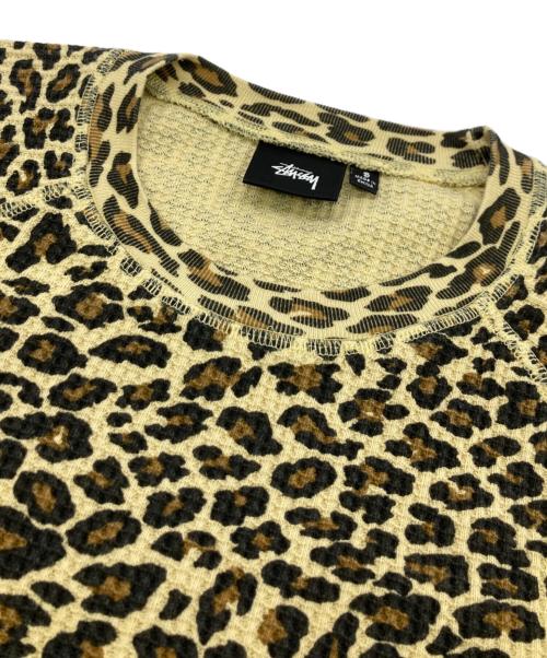 stussy（ステューシー）stussy (ステューシー) Leopard Thermal Long Sleeve イエロー サイズ:Sの古着・服飾アイテム