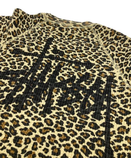 stussy（ステューシー）stussy (ステューシー) Leopard Thermal Long Sleeve イエロー サイズ:Sの古着・服飾アイテム