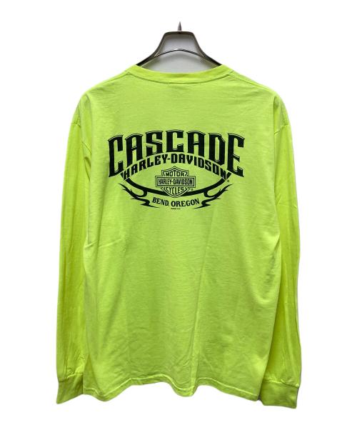 HARLEY-DAVIDSON（ハーレーダビッドソン）HARLEY-DAVIDSON (ハーレーダビッドソン) ロングスリーブカットソー イエロー サイズ:SIZE Lの古着・服飾アイテム