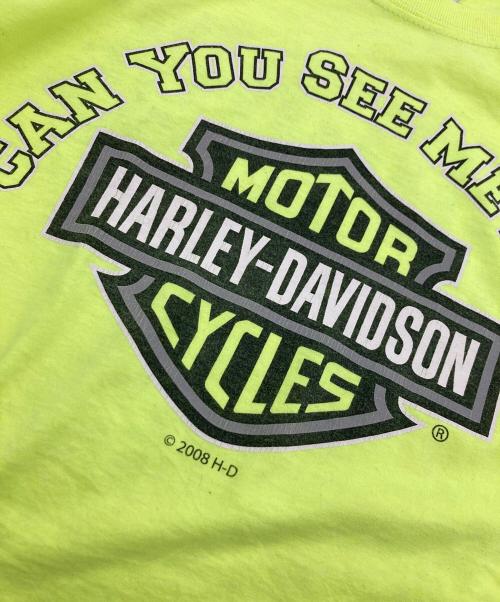 HARLEY-DAVIDSON（ハーレーダビッドソン）HARLEY-DAVIDSON (ハーレーダビッドソン) ロングスリーブカットソー イエロー サイズ:SIZE Lの古着・服飾アイテム