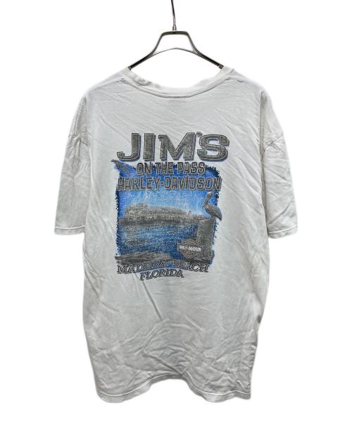HARLEY-DAVIDSON（ハーレーダビッドソン）HARLEY-DAVIDSON (ハーレーダビッドソン) JIM'S ポケットTシャツ ホワイト サイズ:XLの古着・服飾アイテム