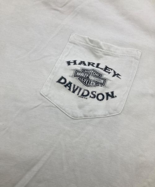 HARLEY-DAVIDSON（ハーレーダビッドソン）HARLEY-DAVIDSON (ハーレーダビッドソン) JIM'S ポケットTシャツ ホワイト サイズ:XLの古着・服飾アイテム