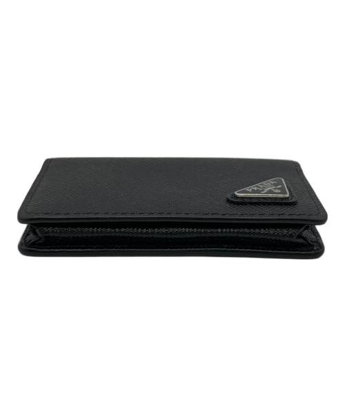 PRADA（プラダ）PRADA (プラダ) 三角プレートカードケース ブラックの古着・服飾アイテム