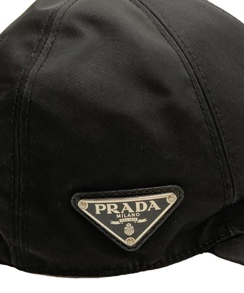 PRADA（プラダ）PRADA (プラダ) Re-Nylon ベースボールキャップ/Base Ball Cap ブラック サイズ:Mの古着・服飾アイテム