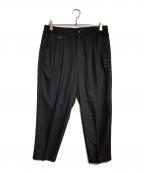 SOPHNET.ソフネット）の古着「WIDE TAPERED 2TUCK EASY PANTS/ワイドテーパード 2タック イージーパンツ」｜ブラック