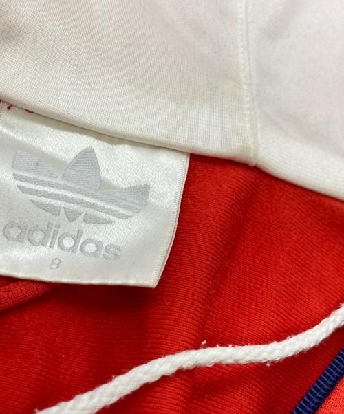 adidas（アディダス）adidas (アディダス) 80s-90s パネルフードトラックジャケット ブルー×レッド サイズ:-の古着・服飾アイテム