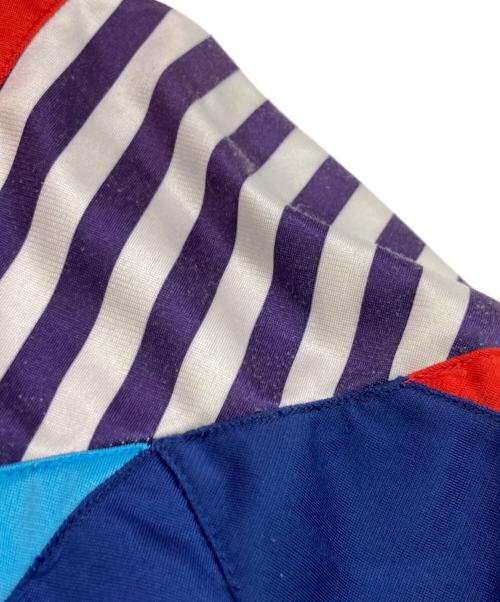 adidas（アディダス）adidas (アディダス) 80s-90s パネルフードトラックジャケット ブルー×レッド サイズ:-の古着・服飾アイテム