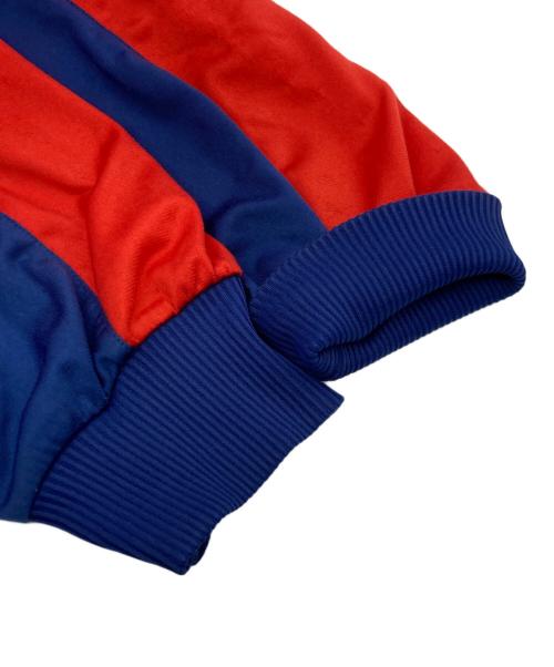 adidas（アディダス）adidas (アディダス) 80s-90s パネルフードトラックジャケット ブルー×レッド サイズ:-の古着・服飾アイテム