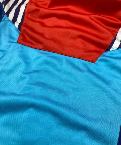 adidas（アディダス）adidas (アディダス) 80s-90s パネルフードトラックジャケット ブルー×レッド サイズ:-の古着・服飾アイテム