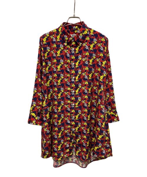 A BATHING APE（アベイシングエイプ）A BATHING APE (アベイシングエイプ) フラワーシャツワンピース レッド×ネイビー サイズ:SIZE Sの古着・服飾アイテム