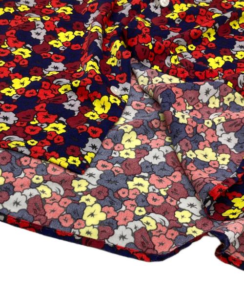 A BATHING APE（アベイシングエイプ）A BATHING APE (アベイシングエイプ) フラワーシャツワンピース レッド×ネイビー サイズ:SIZE Sの古着・服飾アイテム