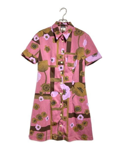 DOLCE & GABBANA（ドルチェ＆ガッバーナ）DOLCE & GABBANA (ドルチェ＆ガッバーナ) フラワープリントシャツワンピース ピンク サイズ:40の古着・服飾アイテム