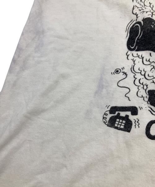 United Sports（ユナイテッドスポーツ）United Sports (ユナイテッドスポーツ) ed rothアートプリントラグランTシャツ ホワイト×ネイビー サイズ:Ｌの古着・服飾アイテム
