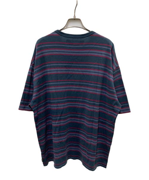 NEIGHBORHOOD（ネイバーフッド）NEIGHBORHOOD (ネイバーフッド) BORDER CREWNECK-P SS グリーン×レッド サイズ:Mの古着・服飾アイテム