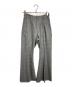 YOHEI OHNO（ヨウヘイオオノ）の古着「千鳥格子チェックフレアパンツ/Houndstooth plaid flare pants」｜グレー