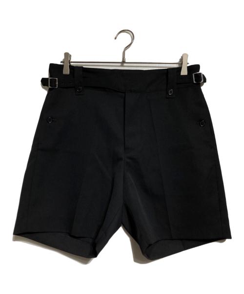 DAIRIKU（ダイリク）DAIRIKU (ダイリク) Jerome Wool Gurkha Half Slacks/ジェローム ハイウエスト ワイド グルカハーフスラックス ブラック サイズ:Mの古着・服飾アイテム