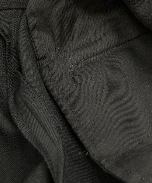 DAIRIKU（ダイリク）DAIRIKU (ダイリク) Jerome Wool Gurkha Half Slacks/ジェローム ハイウエスト ワイド グルカハーフスラックス ブラック サイズ:Mの古着・服飾アイテム