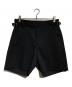 DAIRIKU（ダイリク）の古着「Jerome Wool Gurkha Half Slacks/ジェローム ハイウエスト ワイド グルカハーフスラックス」｜ブラック