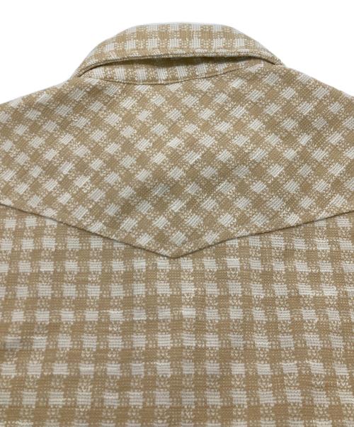 USED（ユーズド）USED (ユーズド) シャツジャケット ベージュ×ホワイト サイズ:-の古着・服飾アイテム