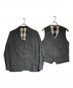 The Stylist Japanザスタイリストジャパン）の古着「2ピースセット ジャケット＆ジレ/2-Piece Set: Jacket & Gilet」｜グレー