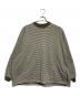 is-ness（イズネス）の古着「BALLOON STRIPES LONG SLEEVE T SHIRT/バルーンストライプ ロングスリーブT」｜ブラウン×ホワイト