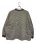 is-ness (イズネス) BALLOON STRIPES LONG SLEEVE T SHIRT/バルーンストライプ ロングスリーブT ブラウン×ホワイト サイズ:L：8000円