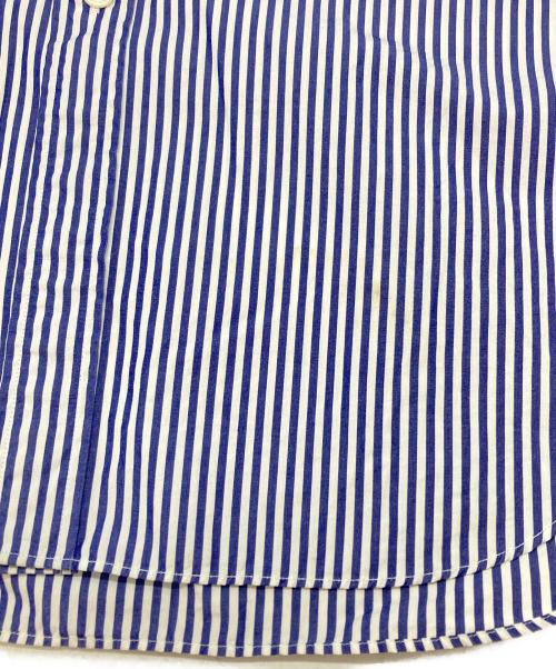 PLAY COMME des GARCONS（プレイコムデギャルソン）PLAY COMME des GARCONS (プレイコムデギャルソン) ハートワッペンストライプシャツ ブルー×ホワイト サイズ:Lの古着・服飾アイテム