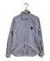 PLAY COMME des GARCONS（プレイコムデギャルソン）の古着「ハートワッペンストライプシャツ」｜ブルー×ホワイト