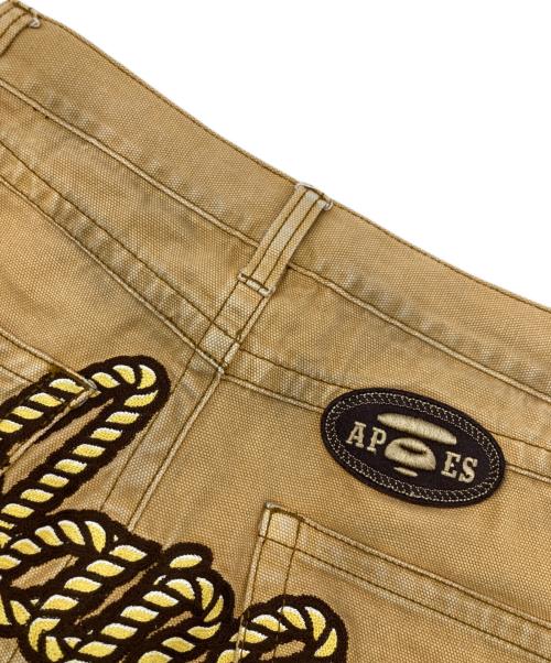 A BATHING APE（アベイシングエイプ）A BATHING APE (アベイシングエイプ) ダックハーフパンツ ブラウン サイズ:Sの古着・服飾アイテム