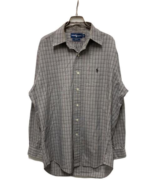 POLO RALPH LAUREN（ポロ・ラルフローレン）POLO RALPH LAUREN (ポロ・ラルフローレン) ボタンダウンチェックシャツ グレー サイズ:Sの古着・服飾アイテム