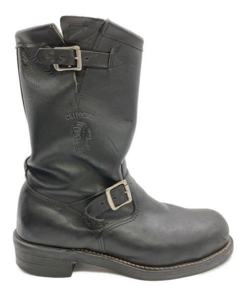 CHIPPEWA（チペワ）CHIPPEWA (チペワ) エンジニアブーツ ブラック サイズ:SIZE 10E　(28cm)の古着・服飾アイテム