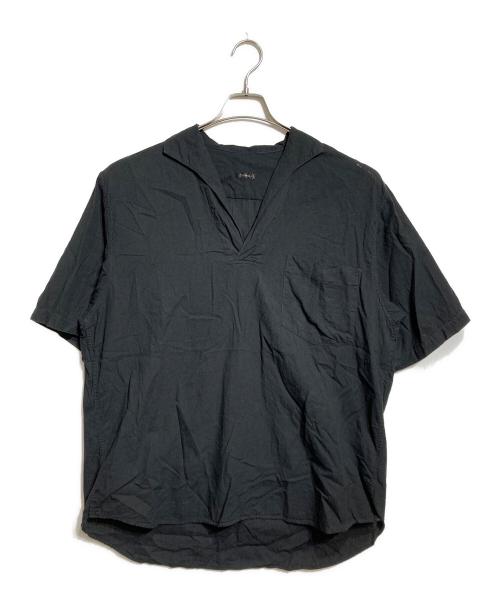 COMOLI（コモリ）COMOLI (コモリ) ベタシャン スキッパー半袖シャツ ブラック サイズ:50の古着・服飾アイテム