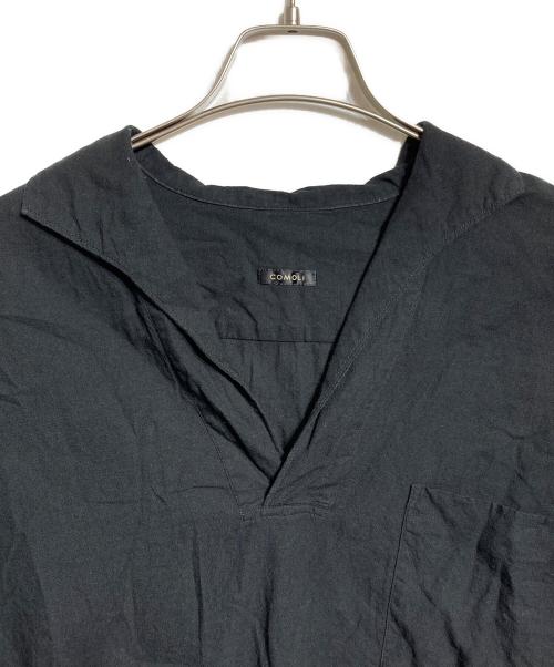 COMOLI（コモリ）COMOLI (コモリ) ベタシャン スキッパー半袖シャツ ブラック サイズ:50の古着・服飾アイテム
