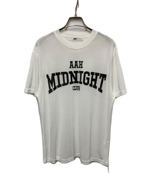AAH MIDNIGHT CLUB（アーミッドナイトクラブ）AAH MIDNIGHT CLUB (アーミッドナイトクラブ) White AMCS Tshirt ホワイト サイズ:Lの古着・服飾アイテム