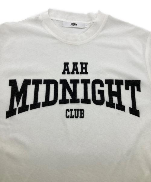 AAH MIDNIGHT CLUB（アーミッドナイトクラブ）AAH MIDNIGHT CLUB (アーミッドナイトクラブ) White AMCS Tshirt ホワイト サイズ:Lの古着・服飾アイテム