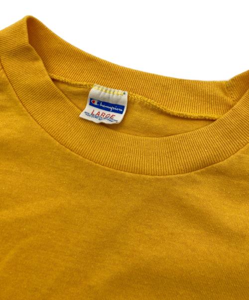 Champion（チャンピオン）Champion (チャンピオン) 70sプリントTシャツ イエロー サイズ:Lの古着・服飾アイテム