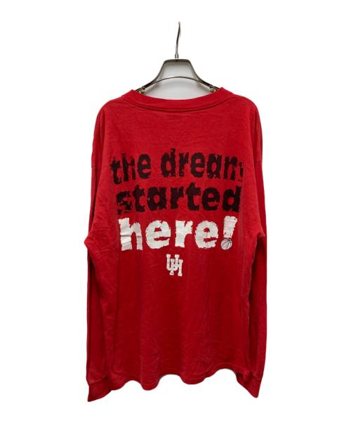 BELTON（ベルトン）BELTON (ベルトン) 90sカレッジプリントロングスリーブカットソー レッド サイズ:XLの古着・服飾アイテム