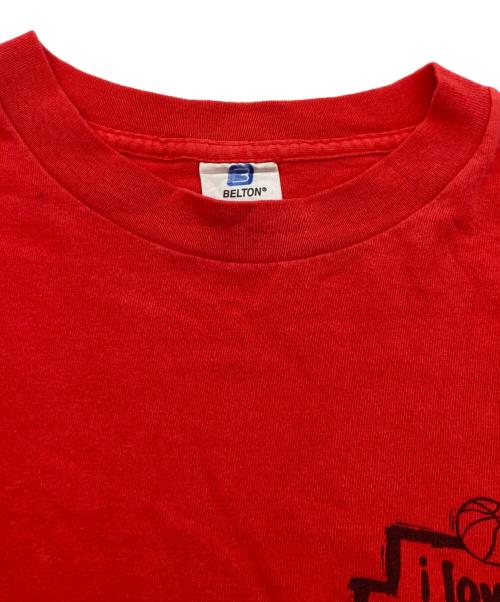 BELTON（ベルトン）BELTON (ベルトン) 90sカレッジプリントロングスリーブカットソー レッド サイズ:XLの古着・服飾アイテム