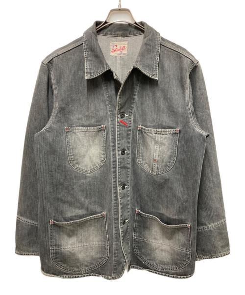STUDIO D'ARTISAN（ステュディオダルチザン）STUDIO D'ARTISAN (ステュディオダルチザン) デニムカバーオールジャケット ブラック サイズ:Lの古着・服飾アイテム