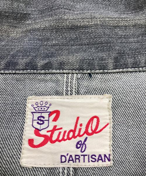 STUDIO D'ARTISAN（ステュディオダルチザン）STUDIO D'ARTISAN (ステュディオダルチザン) デニムカバーオールジャケット ブラック サイズ:Lの古着・服飾アイテム