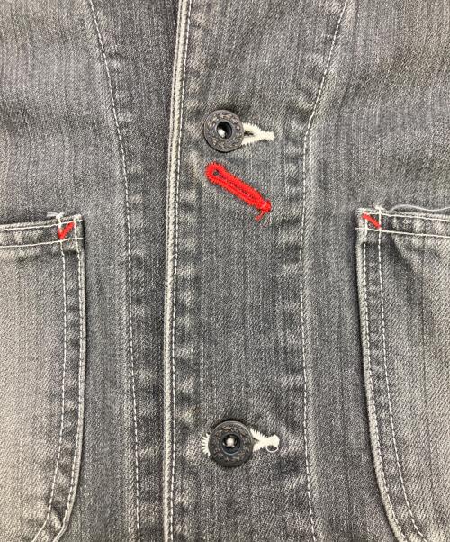 STUDIO D'ARTISAN（ステュディオダルチザン）STUDIO D'ARTISAN (ステュディオダルチザン) デニムカバーオールジャケット ブラック サイズ:Lの古着・服飾アイテム