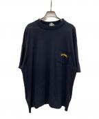 CAMELキャメル）の古着「90s企業ポケットTシャツ」｜ネイビー