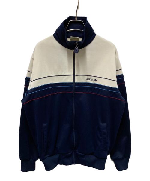 adidas（アディダス）adidas (アディダス) トラックジャケット ベージュ×ネイビー サイズ:Lの古着・服飾アイテム