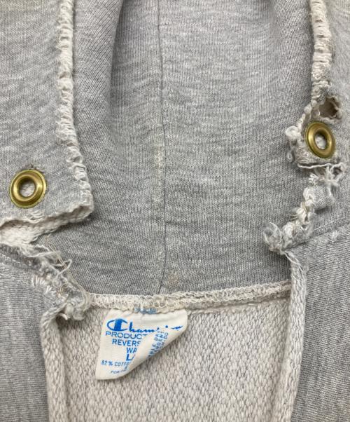 Champion（チャンピオン）Champion (チャンピオン) 70s カレッジプリントREVERSE WEAVE グレー サイズ:LARGEの古着・服飾アイテム