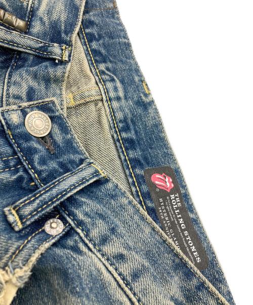 Hysteric Glamour（ヒステリックグラマー）Hysteric Glamour (ヒステリックグラマー) THE ROLLING STONES (ザ ローリングストーンズ) スタッズデニムパンツ インディゴ サイズ:73.5cm (W29)の古着・服飾アイテム