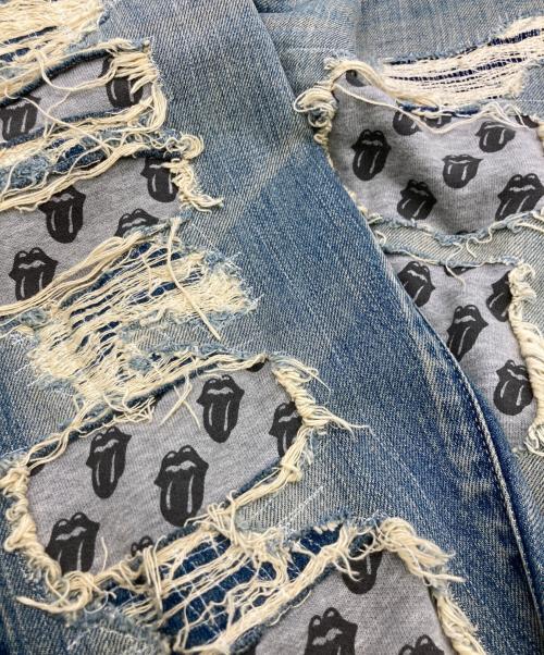 Hysteric Glamour（ヒステリックグラマー）Hysteric Glamour (ヒステリックグラマー) THE ROLLING STONES (ザ ローリングストーンズ) スタッズデニムパンツ インディゴ サイズ:73.5cm (W29)の古着・服飾アイテム