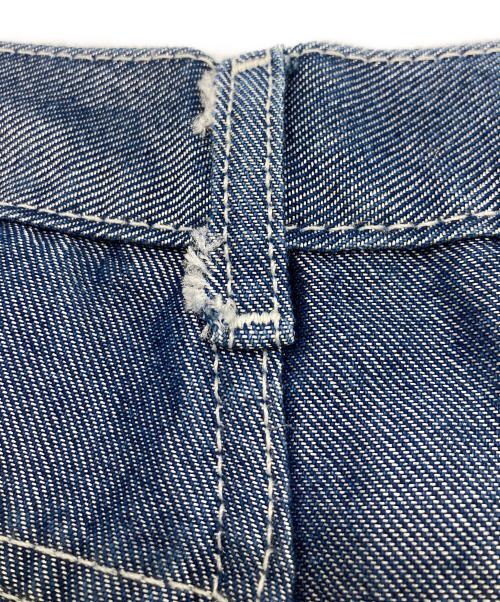 LANY（レニー）LANY (レニー) メタリックデニムパンツ シルバー×ネイビー サイズ:32の古着・服飾アイテム