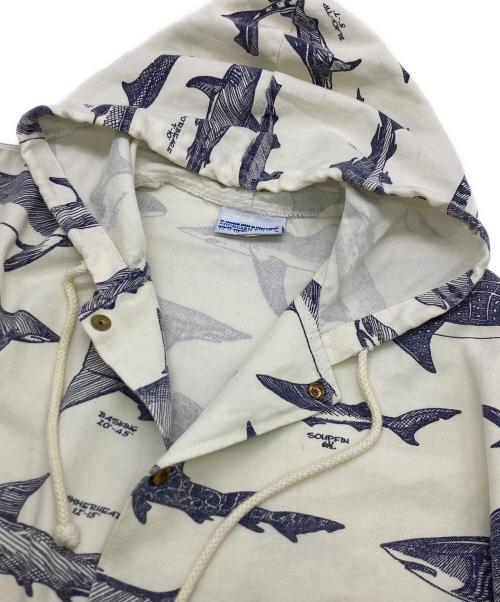 MICHIGAN RAG CO（ミシガンラグ）MICHIGAN RAG CO (ミシガンラグ) フィッシュプリントコットンジャケット ベージュ サイズ:S/Mの古着・服飾アイテム