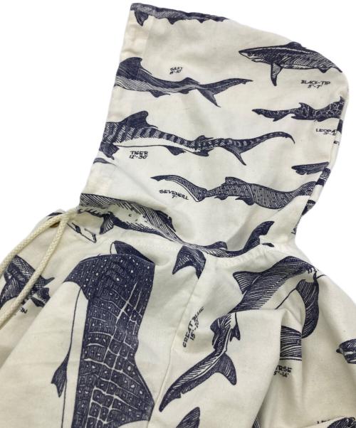 MICHIGAN RAG CO（ミシガンラグ）MICHIGAN RAG CO (ミシガンラグ) フィッシュプリントコットンジャケット ベージュ サイズ:S/Mの古着・服飾アイテム
